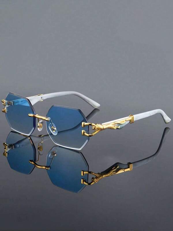 1pc Fashionable Leopard Print Sunglasses For Men