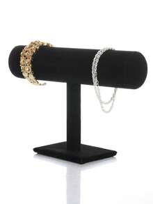 1pc Velvet Jewelry Display Stand, Jewelry Storage Rack, Watch Display Stand, Bracelet Storage Rack, Jewelry Organizer, Jewelry Organization Rack, Desktop Jewelry Stand, Suitable For Displaying And Storing Necklaces - Multicolor - View 12