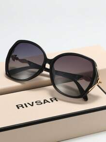 RIVSAR Óculos de Sol Vintage Fashion Polarizados para Mulheres Plus Size com Cabeça de Raposa, Elegante para Uso Externo, Casual, Festa, Viagem, Proteção Solar em Feriados, Presente de Marca Premium para Feriados, Dia dos Namorados, Natal, Halloween