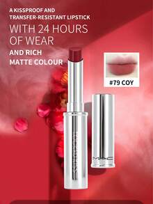 MAC 24小时持久唇膏 #Coy，1.8克/0.06盎司 | 24小时持久不脱色，不晕染，不沾杯 | 浓郁显色哑光妆效 | 舒适不拔干配方 | 从早到晚全天候持妆 | 滋润双唇，令双唇柔软顺滑 | 大胆亮丽的色号，适合各种场合 | 完美适用于特殊场合、日常妆容和夜间外出 - COY - 查看 2