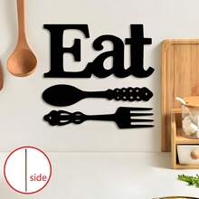 3 قطعة / مجموعة شوكة خشبية قديمة ، ملعقة ولوحة حائط ديكور ، ديكورات خشبية بدائية ، حرفوف خشبية أبجدية لغرفة الطعام ، أبجديات خشبية معلقة ، فن حائط ريفي للمطبخ والمنزل (أسود)