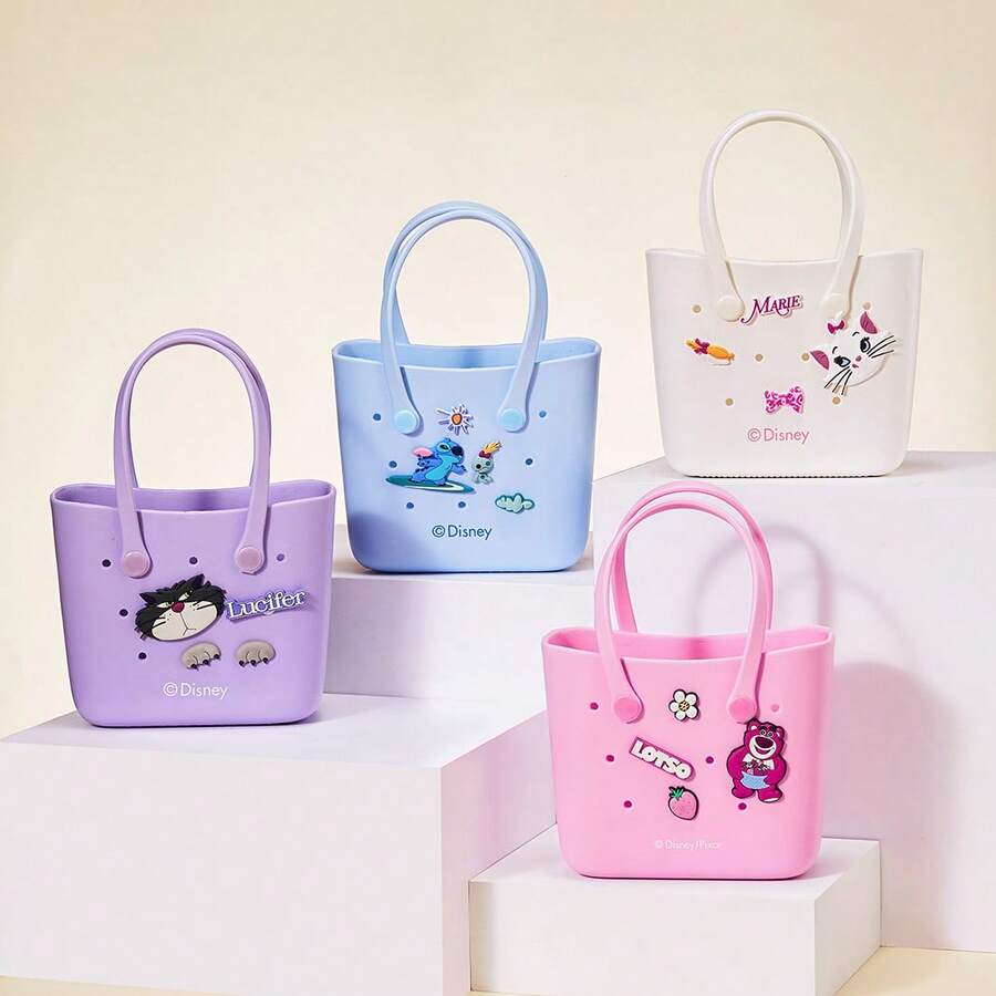 Miniso Series Stitch Large Cute Cartoon Lightweight Cave Lunch Bag - Pink - View 1