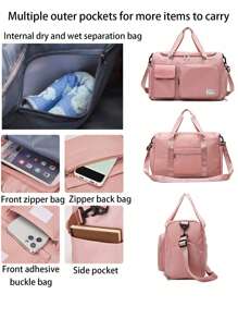 Bolsa de deporte de 35L con 11 piezas, bolso cruzado de yoga, bolso deportivo ligero, bolso impermeable para hombres y mujeres para fitness y viaje - Bolso de nailon Oxford impermeable y grueso con compartimento para zapatos, bolsillo seco/húmedo - Adecuado para fitness, natación, equipaje de fin de semana, viaje, ocio, versátil, bolso de hombro portátil