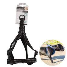 1 Piece Adjustable Reflective Pet Chest Harness Explosion-Proof Reflective Silk Nylon A-Shaped Chest Harness Dog Harness Traction Dog Walking Rope - Black - View 1