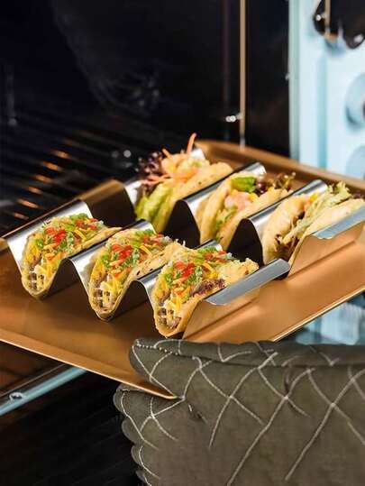 1pc Stainless Steel Taco Mold, Tortilla Warmer Rack For Mexican Taco, Restaurant Cooking Supplies