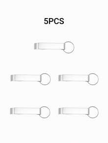 1pc Creative Aluminum Alloy Beer Bottle Opener Keychain Can Opener, Gift For Father - Multicolor - View 31