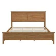 MERAX Queen Size Bed Frame With Headboard, King Size Platform Bed Frame With Wooden Slats Support, 650 LBS Weight Capacity, No Box Spring Needed, Seadrift - Queen Size-Seadrift - Xem 4