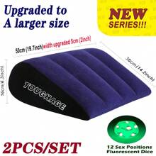 Aufblasbares rosa Sexkissen, SM Produkt, Sexspielzeug für Erwachsene, Sexkissen, Positionskissen, dreieckige aufblasbare Rampe, Möbel für Paar, Positionierung, tiefere Position, Stützkissen für Männer und Frauen, Paar, Sex, sexy, Sexshop, Sexpostur Hilfekissen, BDSM Sofa Sexmöbel Sexkissen