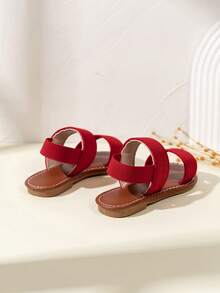 2025年夏季女童婴儿凉鞋 - 休闲公主风格，易系带，适合户外活动