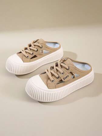 Nouvelles arrivées Femmes Casual Baskets à lacets, bout rond, couleur unie, semelle épaisse. Légères, conviennent à toutes les saisons, semelle souple, chaussures augmentant la taille pour étudiantes de petite taille