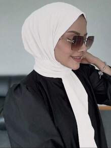 1 件女士纯色无檐小便帽头巾，适合春、夏、秋、冬