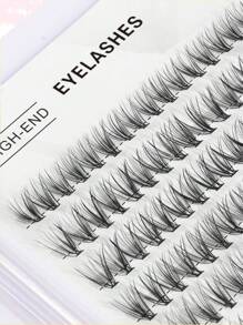 LASHERNALA 30 korzeni 220 klastrów rzęs typu fishtail segmentowanych w stylu mieszanym, z dłuższymi lokami C osobiste rzęsy DIY o różnej długości, naturalne miękkie ręcznie robione rzęsy do codziennego użytku, rzęsy manga do podróży
