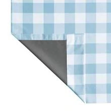 Gingham Plaid Blackout Curtain Panel Pair Set Of 2 Light Blue 37 W X 84 L