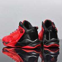 男士篮球鞋透气，专为健身房打造，缓冲防滑运动鞋，适合健身房训练、篮球、新款、透气、轻便、男女通用运动鞋 - 紅色 - 查看 5