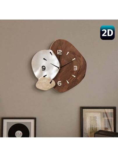 1pc Creative Art ation Wand Clock, Super Quiet Quartz Movement, No Ticking Sound, Room ation, Home Living Bedroom Classroom Kitchen Office Restaurant Ho view 3