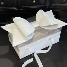 1pc Bow Decorative Gift Box Set, Suitable For Floral Packaging, With Handle & Ribbon, Plastic & Paper Material, For Wedding, Party, Birthday, Valentine's Day Gift Wrapping - Multicolor - View 2