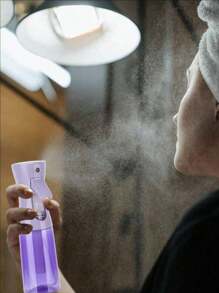 1 buc 200 ml sticlă de pulverizare continuă de înaltă presiune cu gradient, spray cu ceață fină, pentru o atingere cosmetică rapidă, pulverizare semiautomată cu presiune, potrivit pentru sticlă de toner pentru piele de călătorie, sticlă de hidratare facială atomizătoare, coafare, accesorii pentru păr, accesorii pentru păr