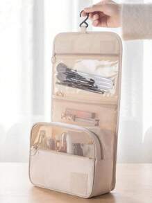 1 Stück multifunktionale Kulturtasche mit großer Kapazität und Haken, tragbare Reiseorganizer Tasche, Kosmetiktasche, Kulturtasche, Reiseartikel, Kreuzfahrtartikel, Wohnheim-Artikel, Geschenk für Brautjungfern, Mutter, Geburtstag, Freund & Lehrer, Wohndekoration, Badezimmer, Schlafzimmer, Schmuckorganizer, Lippgloss, Nagellackorganizer Badezimmer Accessoires Rückkehr zur Schule