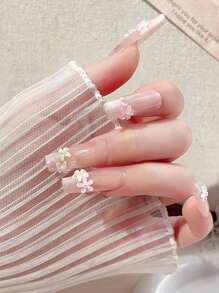 Set mezclado al azar de 50/100 piezas de accesorios de uñas con flores de cinco pétalos de estilo DIY, accesorios de arte de uñas transparentes de hielo en azul, rosa, púrpura, blanco y amarillo, productos de arte de uñas femenino japonés y coreano simple y de moda adecuados para uñas de ataúd, uñas de almendra francesas, uñas largas y cortas, uñas ovaladas, uñas cuadradas, diseño de artesanía, decoración de gorras de graduación, decoración de estuches de teléfono.