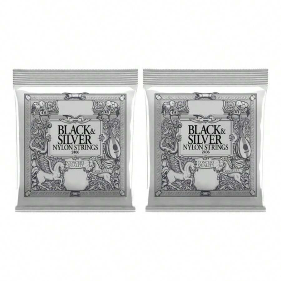 Paquete de 2 cuerdas de repuesto para guitarra clásica Ernie Ball P02406 Palla (núcleo de nailon/acero) - Blanco - Ver 1