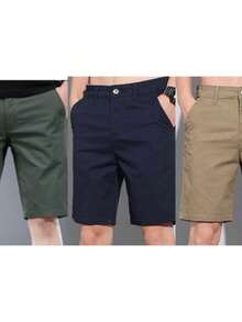 Kit 3 Men's Twill Bermuda Shorts - màu đen - Xem 5