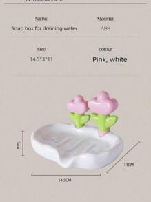 Luxury Drain Soap Box Creative Punch-Free Household Flower Soap Box Sink Soap Dish Luxury Storage Bathroom Accessories Home Bathroom Decor Fall Decor Back To School