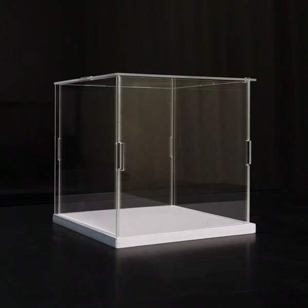 Vitrine für Sammlerstücke, zusammensetzbarer klarer Acrylkasten als Alternative zu Glaskasten zum Ausstellen von Sammlerfiguren, Heimaufbewahrung und Organisieren von Spielsachen