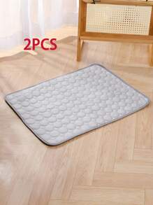 Waterproof Durable Pet Cooling Mat,Breathable Summer Cat/Dog Bed Cooling Ice Silk Mat (Machine Washable), Suitable For Small/Medium/Large Cats And Dogs, Chilled Silk Surface Keeps Your Pets Cool And Comfortable - 1 Pc Or 2 Pcs Available