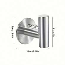 1/2/4/6/12 piezas de ganchos automáticos autoadhesivos de acero inoxidable, estantes montados en la pared para toallas, batas, abrigos y llaves para el baño y la cocina