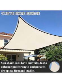 Vela de sombra triangular, toldo de sombra para exteriores de color blanco lechoso, transpirable, bloquea el 95% de los rayos UV y resistente al agua, para patio, balcones, jardín, fiestas y actividades al aire libre