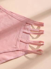 Pantalones triangulares de algodón puro para mujer, ropa interior sexy y hueca, ropa interior femenina cómoda y transpirable, 5 unidades.