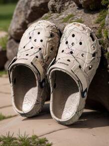 Sandalias de hombre para verano tipo chanclas con diseño hueco, sandalias casuales para hombre para exteriores con suela gruesa antideslizante y malla, chanclas tipo playa