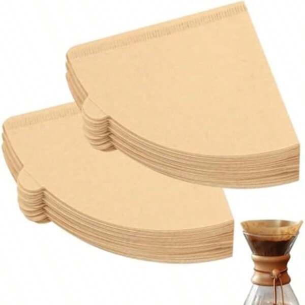 100 Pcs Coffee Filter Paper Coffee Filter Paper Size 2, V-Shape Unbleached Coffee Filter Paper, Cone Coffee Filter Paper Filters For Coffee Maker Filter Coffee Machines Back To School