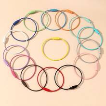 5/10/20pcs Metal Colorful Painted Steel Wire Ring Key Chain DIY Bag Accessories - Random Color - View 4