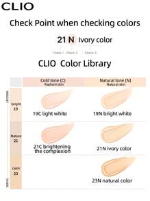 Clio K-Beauty KILL COVER FOUNWEAR 气垫粉底液原装，15g*2 [含替换装]，SPF50+ PA++++，适合干性和油性混合性皮肤，全面遮瑕，持久耐用，半哑光自然妆效，贴合肌肤，无粉感，持久、轻盈、可叠加遮瑕，韩妆 - #19N PORCELAIN - 查看 9
