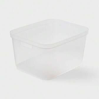 Large Open Storage Bin Clear Plastic, Portable, Nesting, Universal Storage, 20.4 Volume, 15x12.25x8.25Storage Bins Back To School
