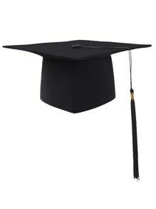 1 طقم قبعة وشريط التخرج الدكتوراه، ديكور إكسسوار للتصوير في حفلة المدرسة وطقوس التخرج