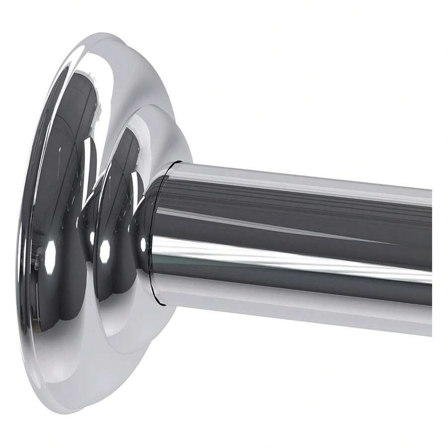 Adjustable Shower Rod, 44" To 72", Permanent Wall-Mounted Shower Rod, Easy To Install, Rust Resistant, Chrome - Multicolor - View 1