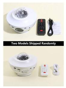 1pc Led Romantic Starry Sky Projection Lamp With Usb & Wireless Remote Control & Music Control & Water Effect & Laser Effect For Bedroom Ceiling Atmosphere And Sleep Aid