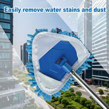 Multifunktionaler Teleskop-Dreieck-Wischmopp - 360° drehbarer einziehbarer Griff mit waschbaren Chenille-Pads, Sackgassen-Design für Decke, Wand, Boden, Auto Tiefenreinigung, Nass- und Trockeneinsatz, winkelverstellbarer Staubwischer - Verlängerungswerkzeug für hohe Decken & Haustierhaare - perfekt für Hausbesitzer, Reinigungskräfte, Autopflege - Muss-haben für den Frühjahrsputz & Einweihungsgeschenk