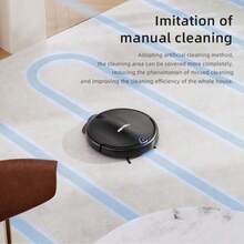 Aspiradora robot inteligente y totalmente automática, diseñada para uso doméstico, aspiradora eficiente con funciones de barrido, aspirado y trapeado en 3 en 1, limpieza integral del hogar - Negro - Ver 10
