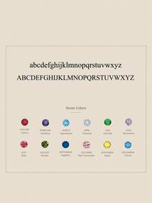 1pc Simple And Fashionable Bracelet, NK Chain With Letter Cutting Custom Jewelry, 12 Birthstones To Choose From, Daily Wear Simple Style, Name, Text, Word Bracelet, Fashionable Gold Jewelry, 18k Gold Electroplated Stainless Steel Jewelry, Including Gift Box, As A Gift, Valentine's Day, Daily Gift. - Multicolor - View 9