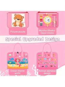 Busy Board Montessori Speelgoed Voor Meisjes & Jongens Cadeaus, Sensorisch Speelgoed, Educatief Reis Speelgoed, Peuteractiviteiten Voor Het Leren Van Fijne Motoriek, Peuterbord Leeftijden Educatief Speelgoed