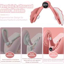 Beckenbodentrainer Oberschenkeltrainer Beinpresse für Zuhause Beckenboden Trainingsgerät Bein Trainingsgerät Oberschenkel Trainer mit Drei Gängen Frau Männer - Pink - Übersicht 4