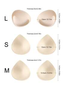 Copa de ropa interior acolchada de 6 cm de grosor, relleno para pechos pequeños, insertos de almohadilla de pecho con aumento desmontables y lavables para aumentar el acolchado, accesorios de ropa interior y sujetador - Albaricoque - Ver 11