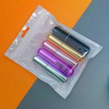 5 Stücke Reisegrößen Parfüm Nachfüllflasche, Aluminiumlegierung Boden, tragbarer Mini Zerstäuber, nachfüllbar, Sprühflasche für Damen Taschenzerstäuber Eau de Cologne 5ml