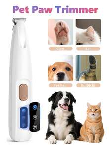 Dog Paw Trimmer USB Rechargeable Electric Dog Clippers For Groomming With Led Display Waterproof Pet Micro Precision Trimmer Low Noise Cat Hair Shaver For Paws/Ears/Face/Eyes Pet Hair Shaver