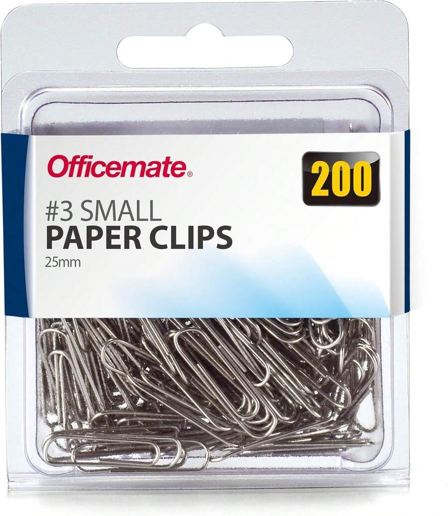 Small3 Size Paper Clips, Silver, 200 In Pack (97219) - 1 - 查看 1