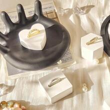 DIY 8腔戒指模具硅胶模具戒指托心形圆形六边形珠宝铸造模具 - 白色 - 查看 3