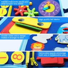 1PC Busy Board Toddlers Sensory Activity Board - Montessori Toys 3-5 Years Old Boy Airplane Car Travel Essentials Kids Road Trip Games Quiet Book Birthday Gifts Preschool Learning Toy Baby Educational Toys